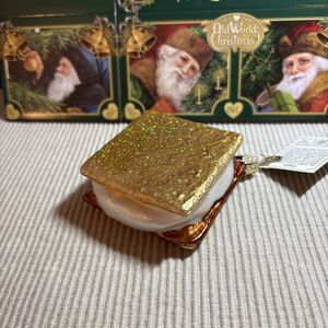 OLD WORLD CHRISTMAS 2013 S’More Blown Glass Ornament - NEW W/TAG Boxed